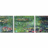 Painting by Numbers Water Lilies- 3-Panel (Triptych)